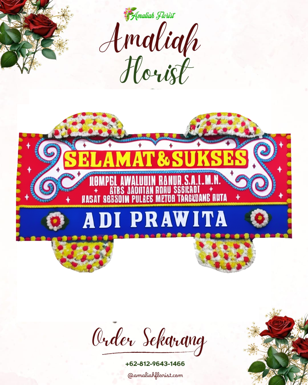 Papan Bunga Ucapan Selamat Selaprang